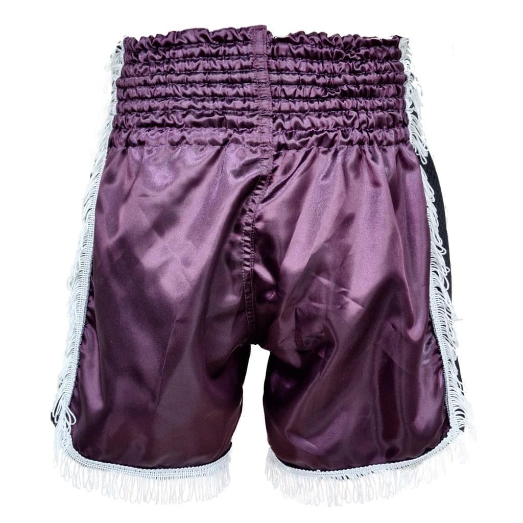 DragonDo MT3020 Apache Muaythai Şortu Mor Püsküllü Muay Thai Şortu