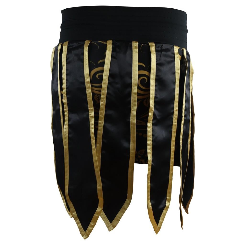 DragonDo MT3031 Muay Thai Kick Boks Şortu Taytlı Püsküllü Şort Siyah