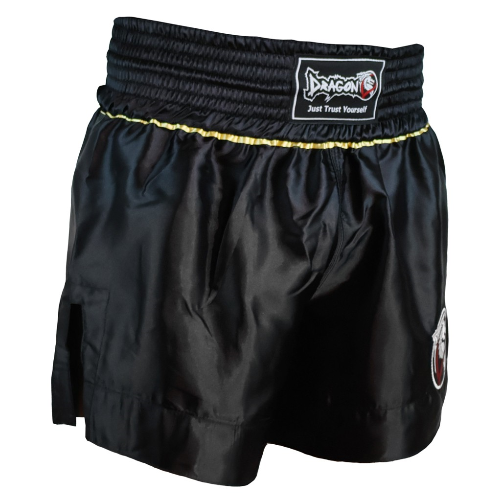 DragonDo MT3033 Muaythai Şortu Siyah Kick Boks Şortu