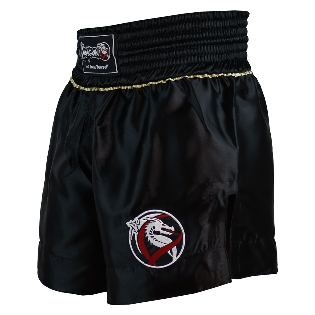 DragonDo MT3033 Muaythai Şortu Siyah Kick Boks Şortu