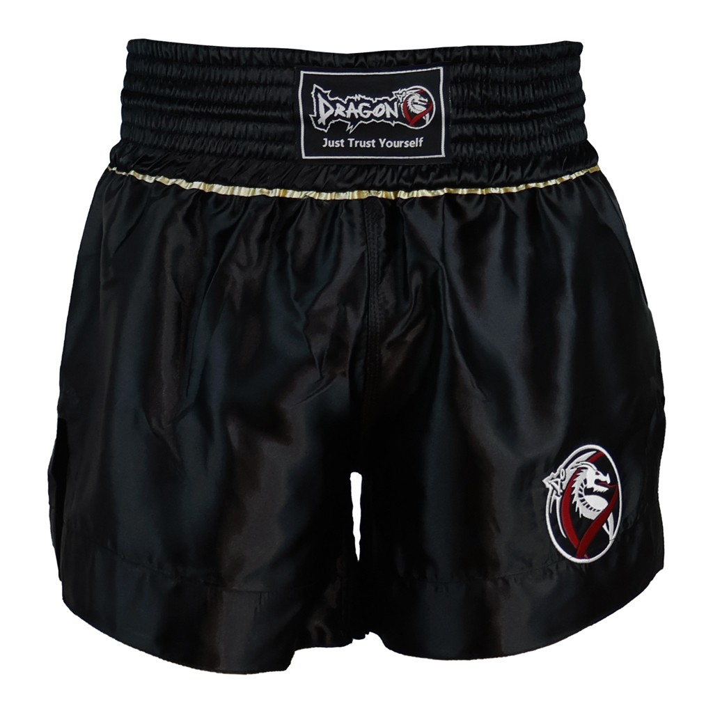 DragonDo MT3033 Muaythai Şortu Siyah Kick Boks Şortu