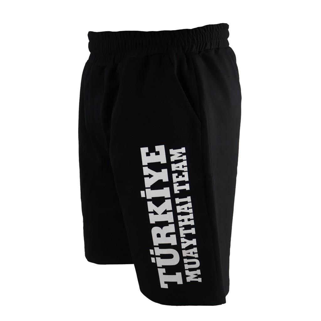 DragonDo MT3038 Muaythai Şortu Türkiye Muay thai Team Baskılı Siyah Şort