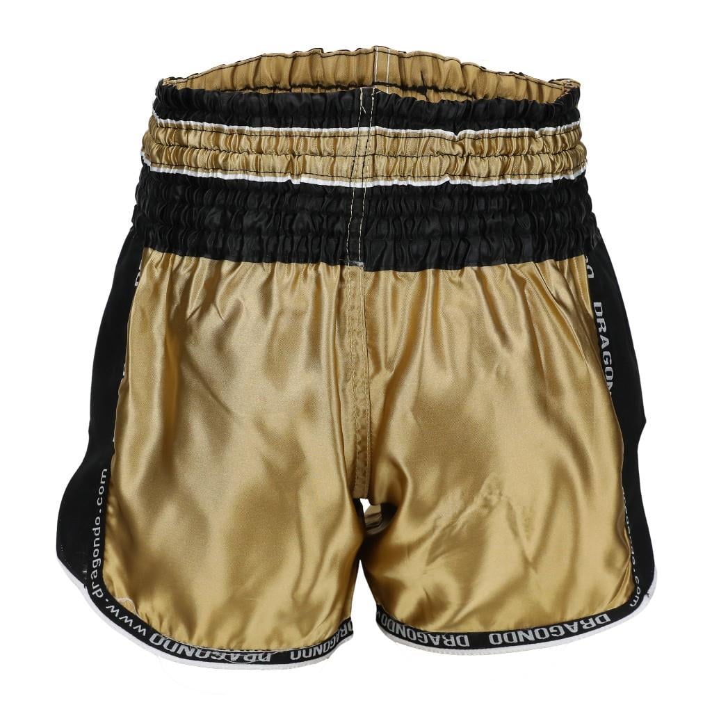 DragonDo MT3075 Retro NEO Kick boks Şortu Gold Muay Thai Şort Altın