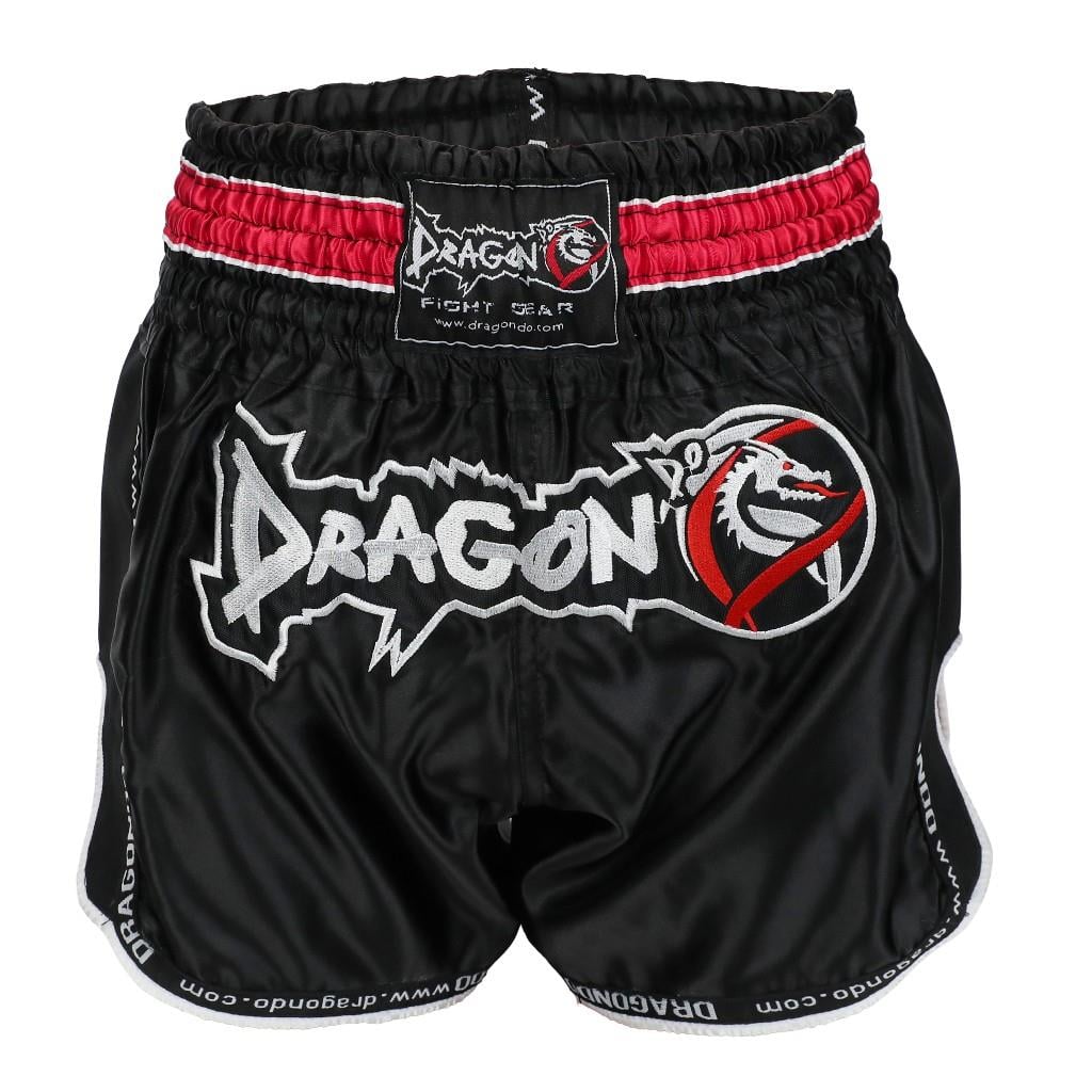 DragonDo MT3075 Retro NEO Muaythai Şortu Siyah Retro Muay Thai Şort