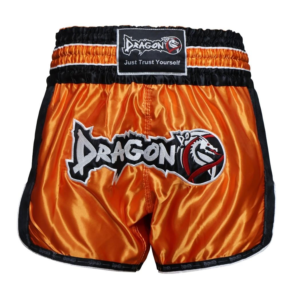 DragonDo MT3075 Retro NEO Muaythai Şortu Muay Thai Şort Turuncu