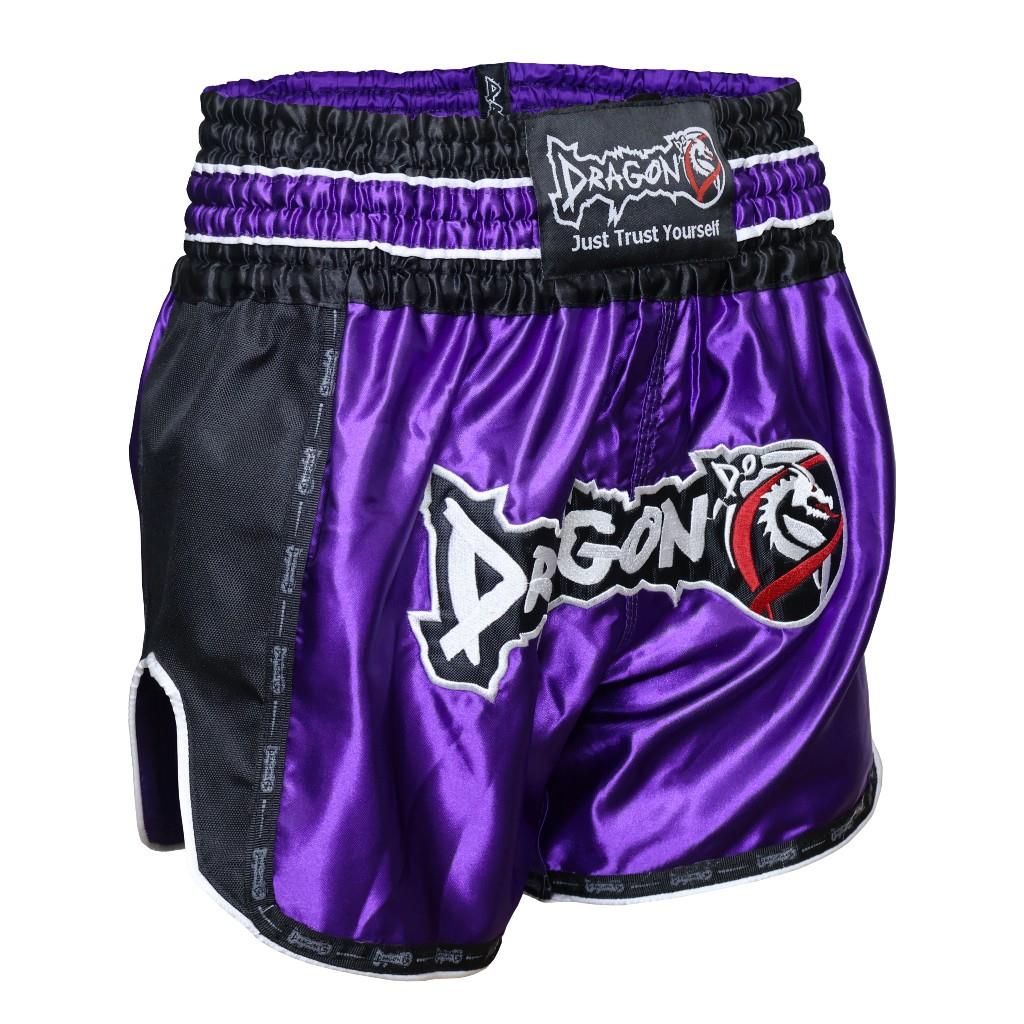 DragonDo MT3075 Retro NEO Muaythai Şortu Mor Muay Thai Şort