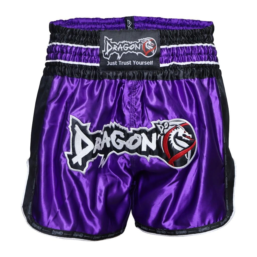 DragonDo MT3075 Retro NEO Muaythai Şortu Mor Muay Thai Şort