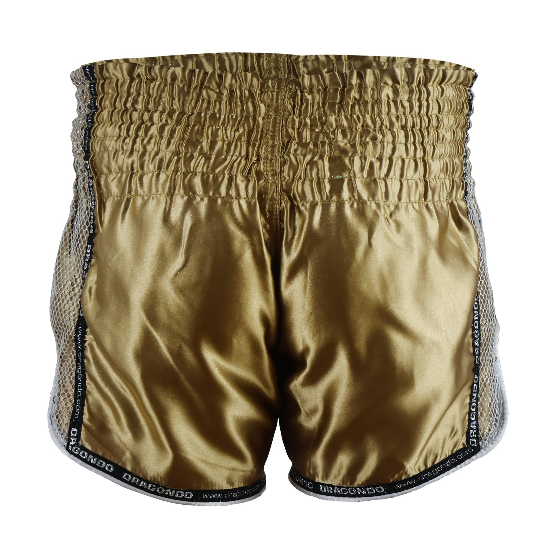 DragonDo MT3076 Shiny Muay Thai Gold Kick Boks Şortu 