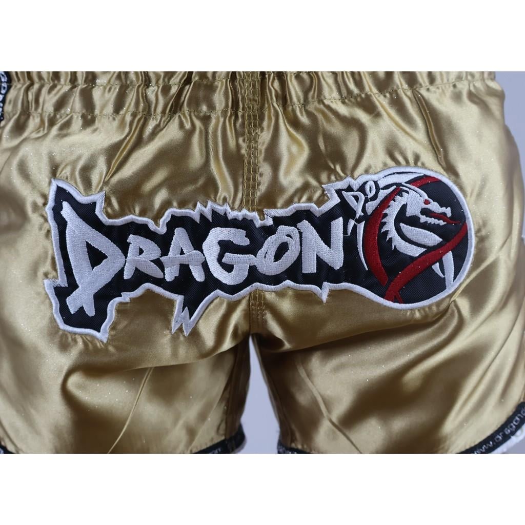 DragonDo MT3076 Shiny Muay Thai Gold Kick Boks Şortu 