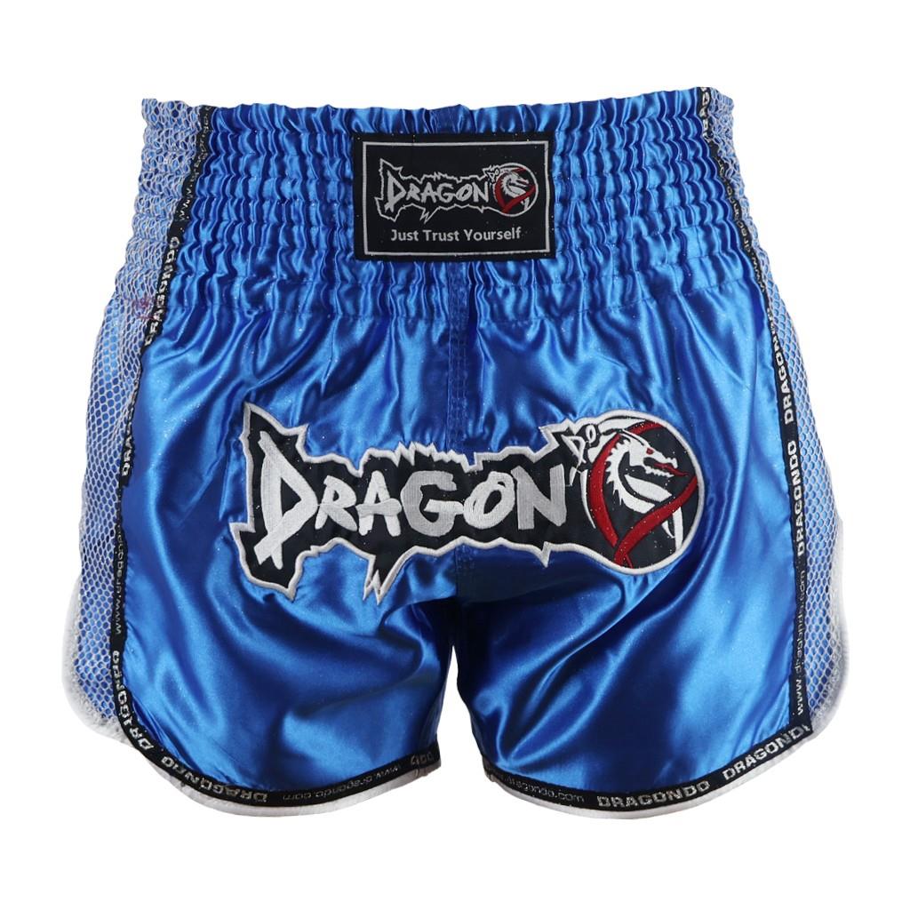 DragonDo MT3076 Shiny Muay Thai Mavi Kick Boks Şortu 