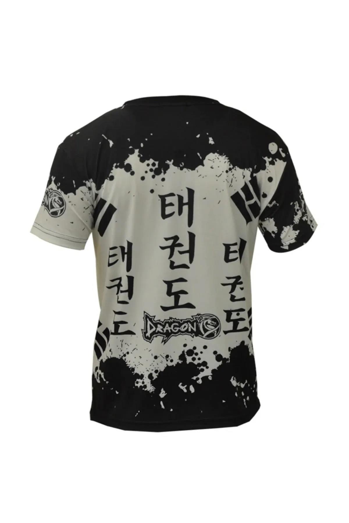 DragonDo TX8516 Kore Bayraklı Taekwondo Tişörtü