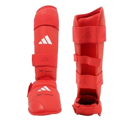 Adidas 661.35.20 WKF Onaylı Karate Kaval Koruyucu – Ayak Üstü Pedli Kırmızı/Mavi