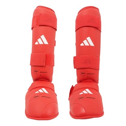 Adidas 661.35.20 WKF Onaylı Karate Kaval Koruyucu – Ayak Üstü Pedli Kırmızı/Mavi