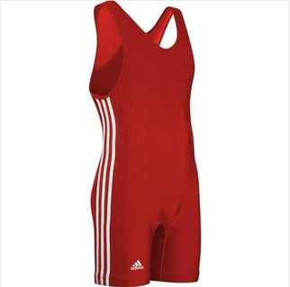 Adidas AS102 Singlet Güreş Mayosu - Mavi/Kırmızı
