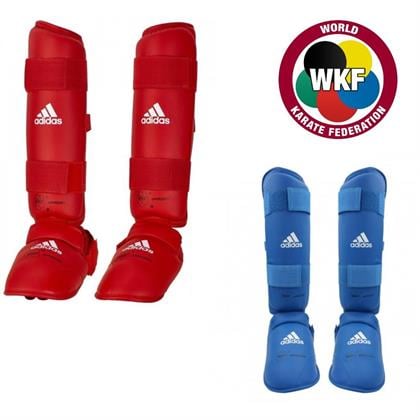 Adidas WKF Onaylı Karate Kaval Ayak Koruyucu Mavi - Kırmızı