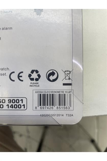 Avessa CG-512 10 Hafızalı Elektronik Stopwatch Kronometre 10 Lap