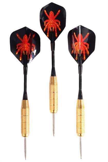 Delta 20 Gr. Dart Oku (3’lü Set) - Çelik Uç + Pirinç Gövde + Renkli Kanat - Dart Oku Seti