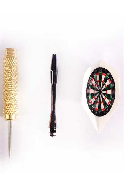 Delta 22 Gr. Dart Oku (3’lü Set) - Çelik Uç + Pirinç Gövde + Renkli Kanat - Dart Oku Seti