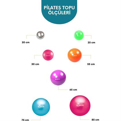 Delta  25 cm Dura-Strong Mini Pilates Topu Denge Egzersiz Topu RMO967