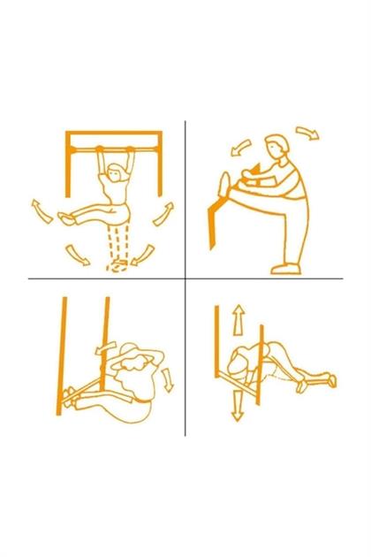 Delta Krom Kapı Barfiksi Barı Mekik Çekme Aleti (60-100 cm Arası)