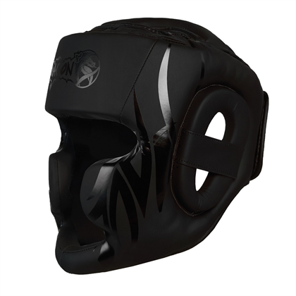 DragonDo 11749-P Black Mamba Yanakları Korumalı Kask Siyah