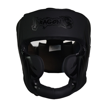 DragonDo 11749-P Black Mamba Yanakları Korumalı Kask Siyah