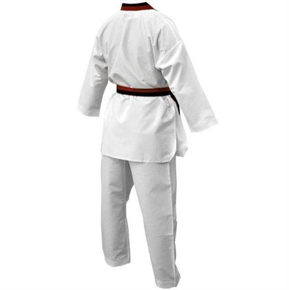 DragonDo 13110 Pum Yaka - Siyah Kırmızı Yaka Taekwondo Elbisesi