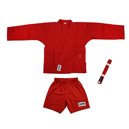 DragonDoDragonDo 16010 Sambo Elbisesi Takım Kırmızı (Ceket-Şort-Kemer)