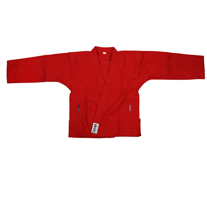 DragonDo 16010 Sambo Elbisesi Takım Kırmızı (Ceket-Şort-Kemer)
