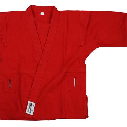 DragonDo 16010 Sambo Elbisesi Takım Kırmızı (Ceket-Şort-Kemer)