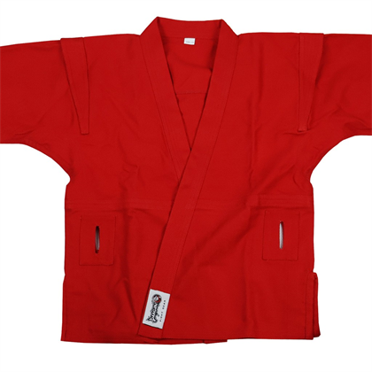 DragonDo 16010 Sambo Elbisesi Takım Kırmızı (Ceket-Şort-Kemer)