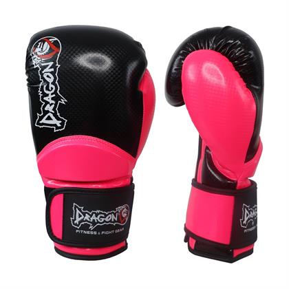 DragonDo 30025-P Carbon 5 Boks Eldiveni Pembe Muay Thai Kick boks Eldiveni