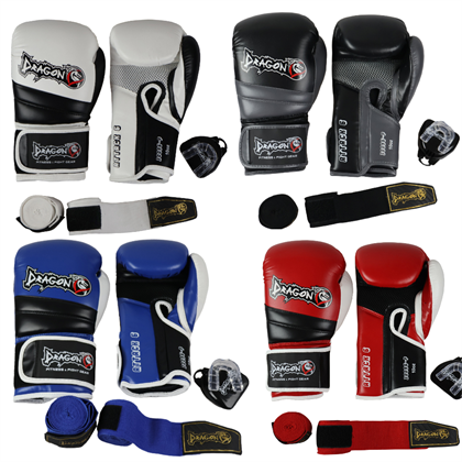DragonDo 30096-P Attack-6 Boks Eldiveni Seti (Eldiven+Bandaj+Dişlik)