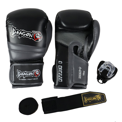 DragonDo 30096-P Attack-6 Boks Eldiveni Seti (Eldiven+Bandaj+Dişlik)