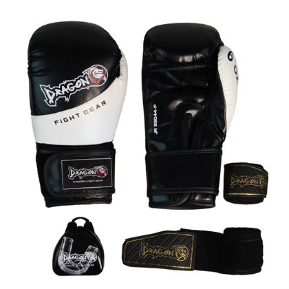 DragonDo 33044-P JR Çocuk Boks Eldiveni Seti (Eldiven+Bandaj+Dişlik)