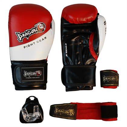 DragonDo 33044-P JR Çocuk Boks Eldiveni Seti (Eldiven+Bandaj+Dişlik)