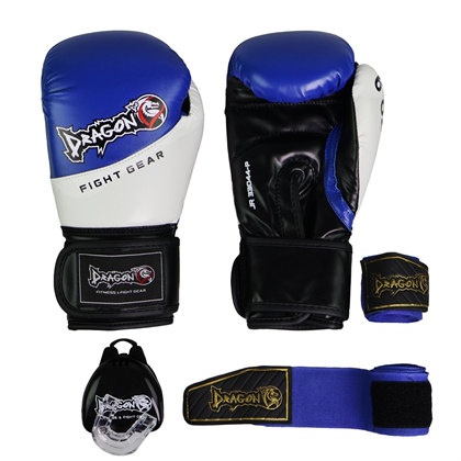 DragonDo 33044-P JR Çocuk Boks Eldiveni Seti (Eldiven+Bandaj+Dişlik)