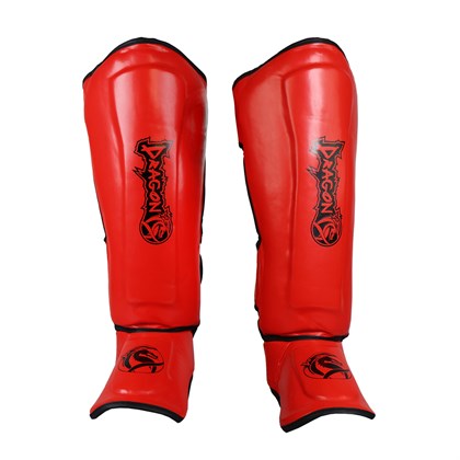 DragonDo 40715-P Kaval Ayak Koruyucu Kırmızı Profesyonel Kick Boks Kaval Koruyucu