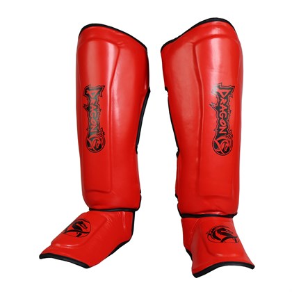 DragonDo 40715-P Kaval Ayak Koruyucu Kırmızı Profesyonel Kick Boks Kaval Koruyucu
