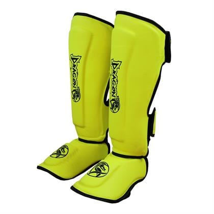 DragonDo 40715-P Kaval Ayak Koruyucu Neon Sarı Profesyonel Kick Boks Kaval Koruyucu