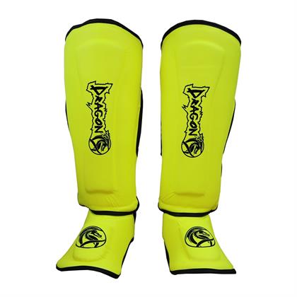 DragonDo 40715-P Kaval Ayak Koruyucu Neon Sarı Profesyonel Kick Boks Kaval Koruyucu