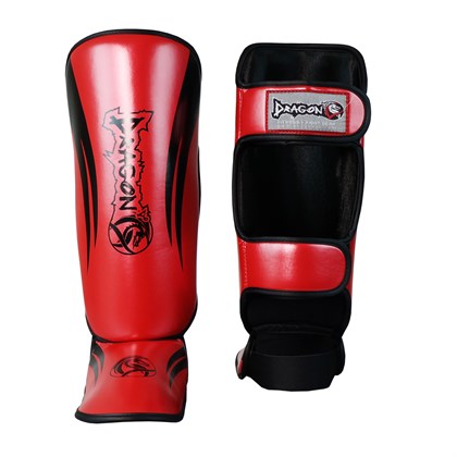 DragonDo 40716-P Kaval Ayak Koruyucu Kırmızı Kick Boks Kaval Koruyucu