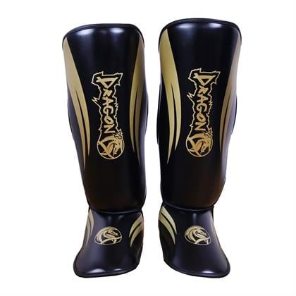 DragonDo 40716-P Kaval Ayak Koruyucu Siyah Gold Kick Boks Kaval Koruyucu