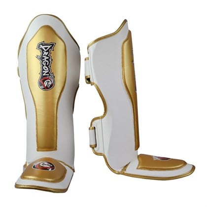 DragonDo 40725-P Kaval Ayak Koruyucu NEO Gold Beyaz Kick Boks Kaval Koruyucu