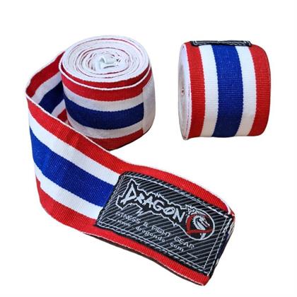DragonDo 83818 Thailand Bayraklı 3,5 Metre Elastik Bandaj Boks Bandajı Muay Thai Bandajı Kick Boks Bandajı