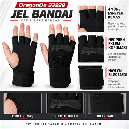 DragonDo 83929 Jel Bandaj Hazır Boks Bandajı