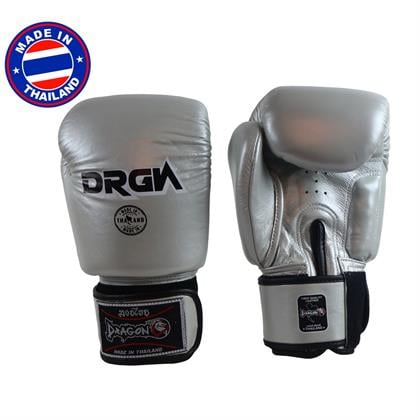 DragonDo DRGN-G3 Hakiki Deri Boks Eldiveni Gümüş Kick Boks Eldiveni