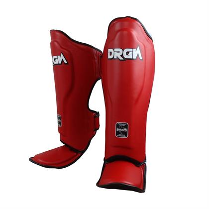 DragonDo DRGN-T51 Hakiki Deri Kaval Koruyucu Kırmızı Profesyonel kickboks Kaval Koruyucu