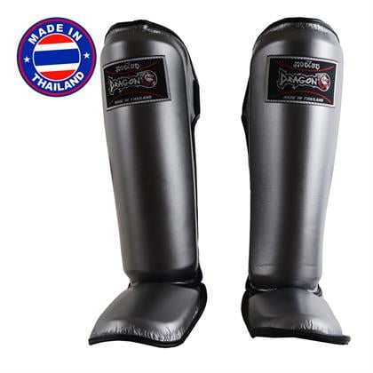 DragonDo DRGN-T52 Hakiki Deri Kaval Koruyucu Gri Kick Boks Kaval Koruyucu