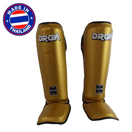 DragonDo DRGN-T52 Hakiki Deri Kaval Koruyucu Gold Kick Boks Kaval Koruyucu